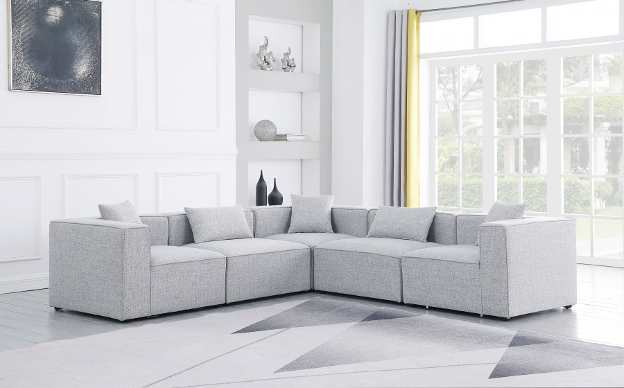 Rome Modular Sectional SKU: 18630Grey-Sec5C