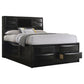 Briana Wood Queen Storage Bookcase Bed Black Model 202701Q