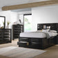 Briana Wood Queen Storage Bookcase Bed Black Model 202701Q