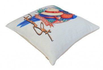 Panama Parrot Throw Pillow