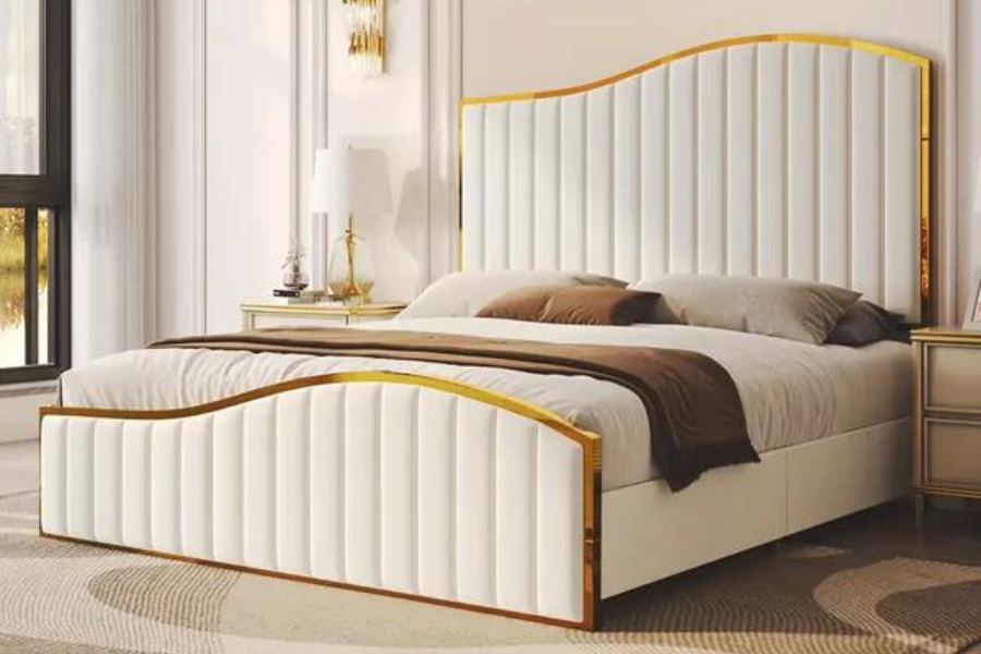 upholstered bed