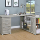 Yvette L-shape Office Desk White 800516