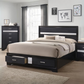 Miranda Wood Queen Storage Panel Bed Black 206361Q