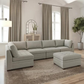 Thomasville Tisdale Modular Sectional 5-piece Boucle with Storage Ottoman Floor Model