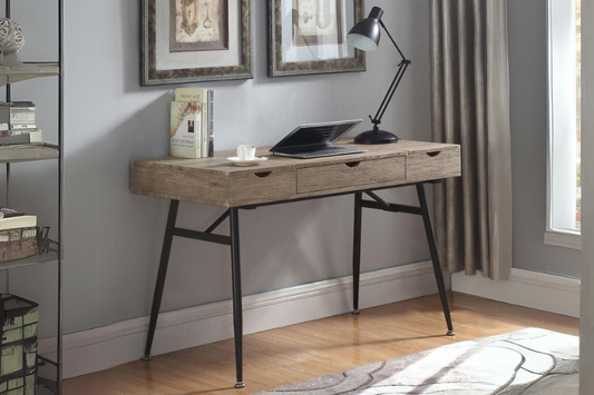 Rafael 1-drawer Writing Desk Rustic Driftwood 801935