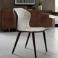 Olivia Dining Chair Beige Dark Brown Model TC-DC04