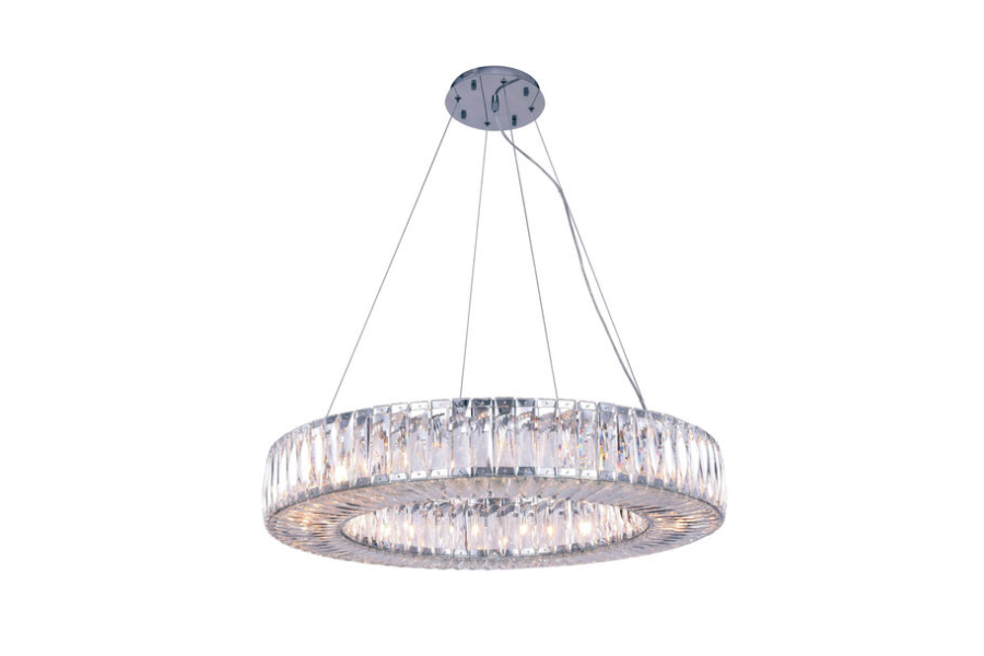 Cuvette 20 Light 32 inch Chrome Chandelier Ceiling Light, Royal Cut Clear Crystal 2116D32C/RC