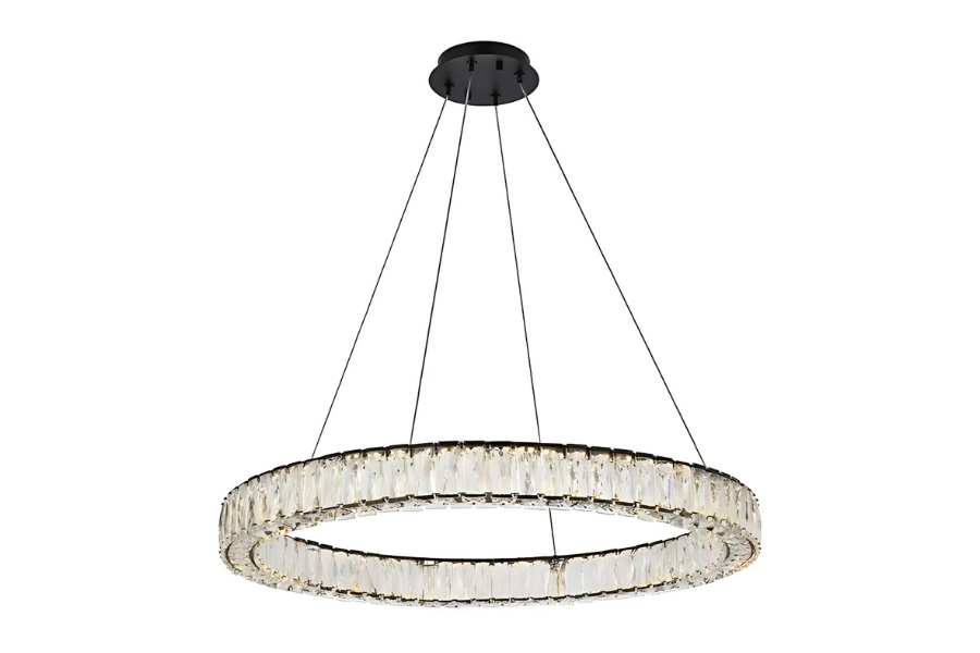 Monroe 1 Light 31 inch Black Pendant Ceiling Light