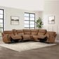 Lauretta 6-piece Leather Power Reclining Sectional with Power Headrests