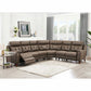 Malibu 4-piece Leather Power Reclining Sectional with Power Headrests