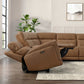 Lauretta 6-piece Leather Power Reclining Sectional with Power Headrests