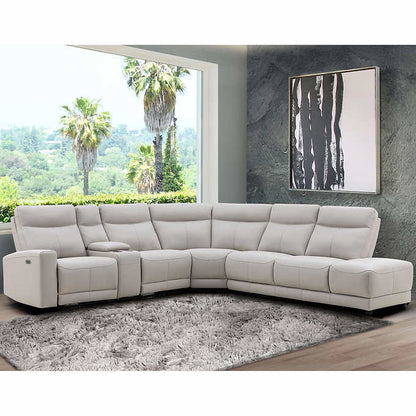 Kimmel Leather Power Reclining Sectional with Power Headrests