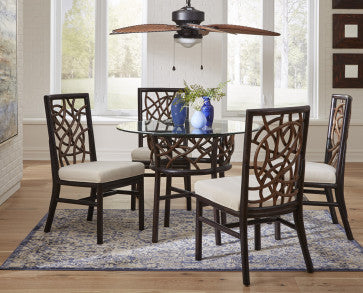 Trinidad 6 PC Dining Set w/cushion SKU: PJS-1401-BLK-6PD