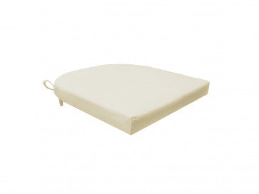 Cojín de sillón tejido apilable Spectrum con tela exterior de color blanco roto 