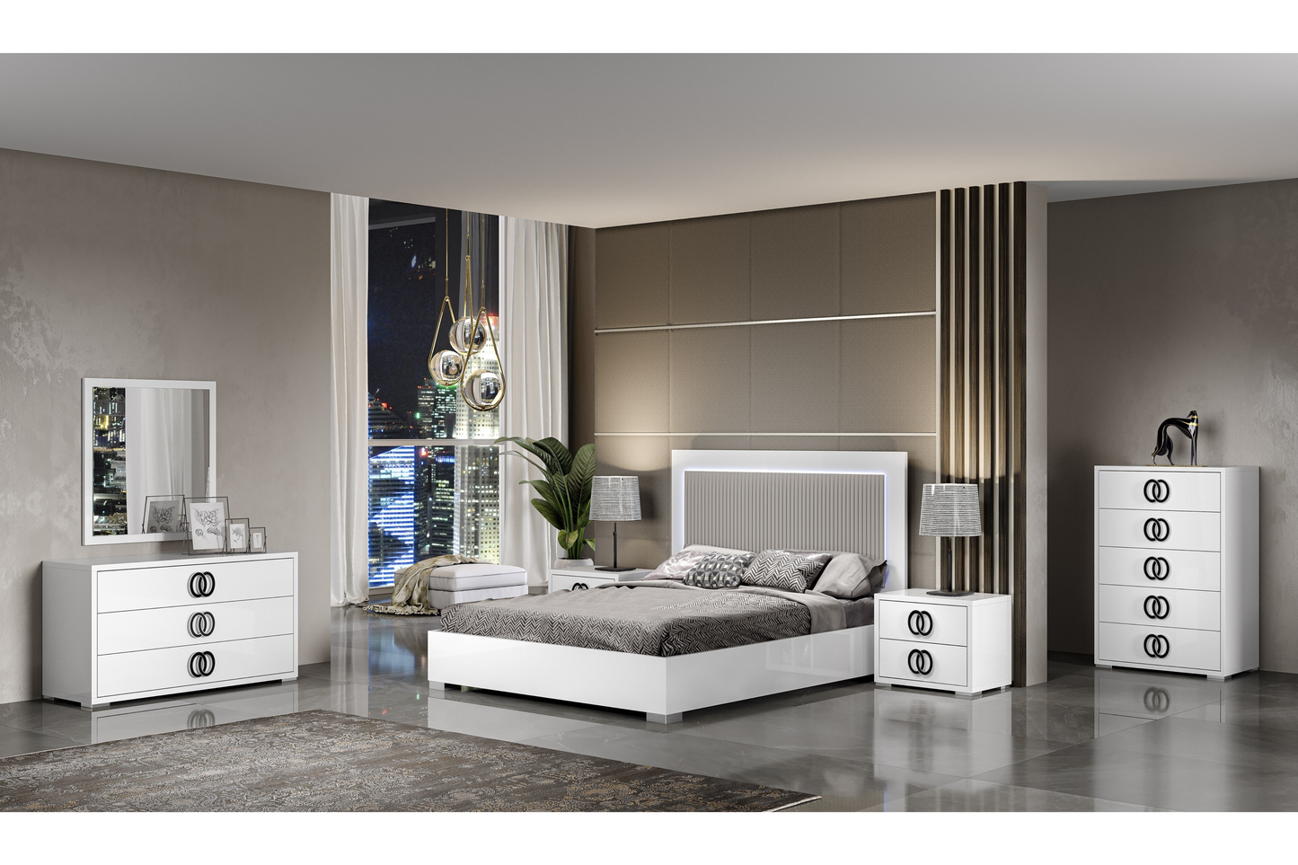 Mesilla de noche para dormitorio Luxuria Premium SKU: 18122