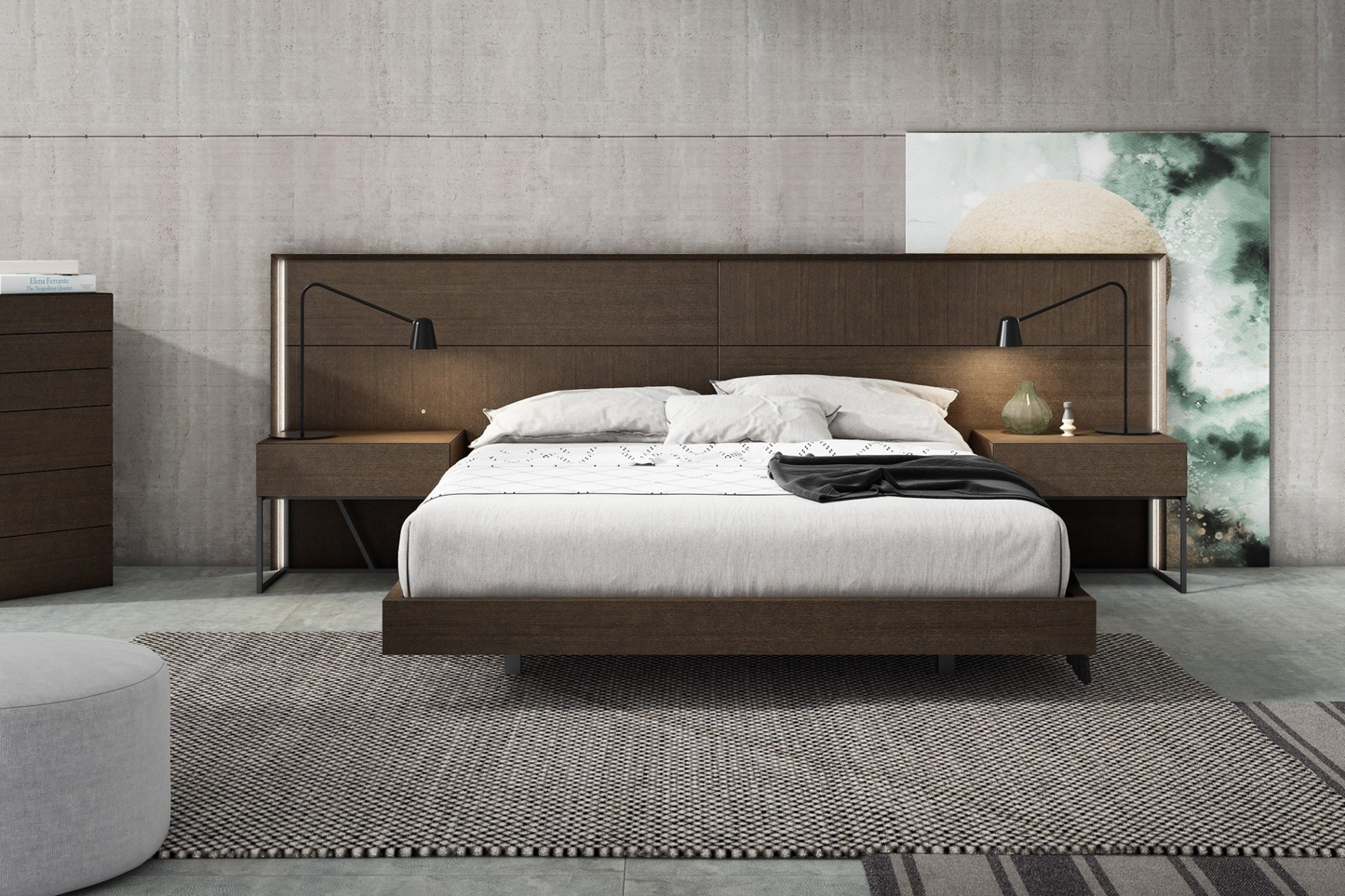 Almada Premium Bedroom Bed in Ash SKU: 17742