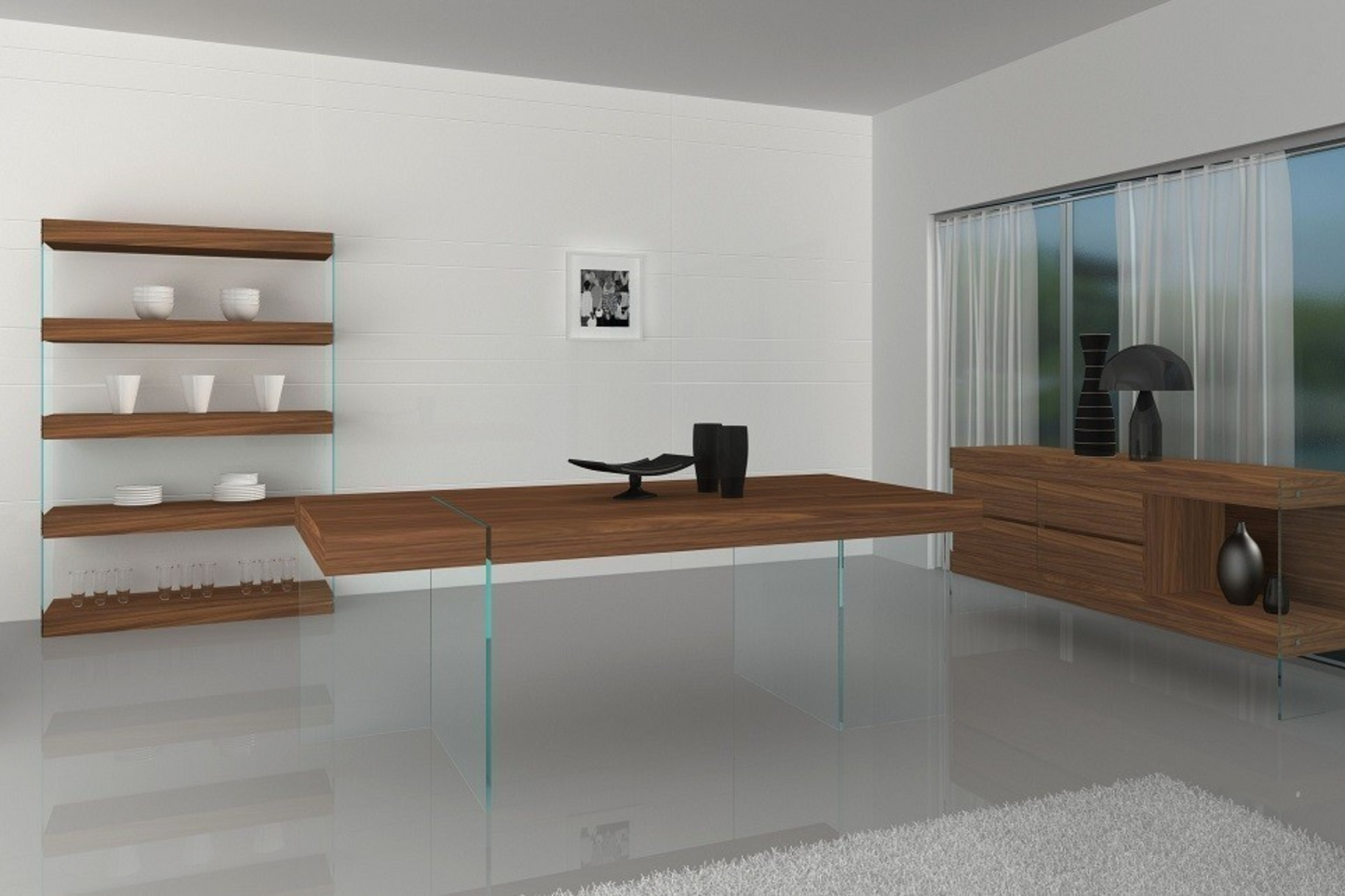 Unidad de pared modular de comedor moderno Elm SKU: 177807