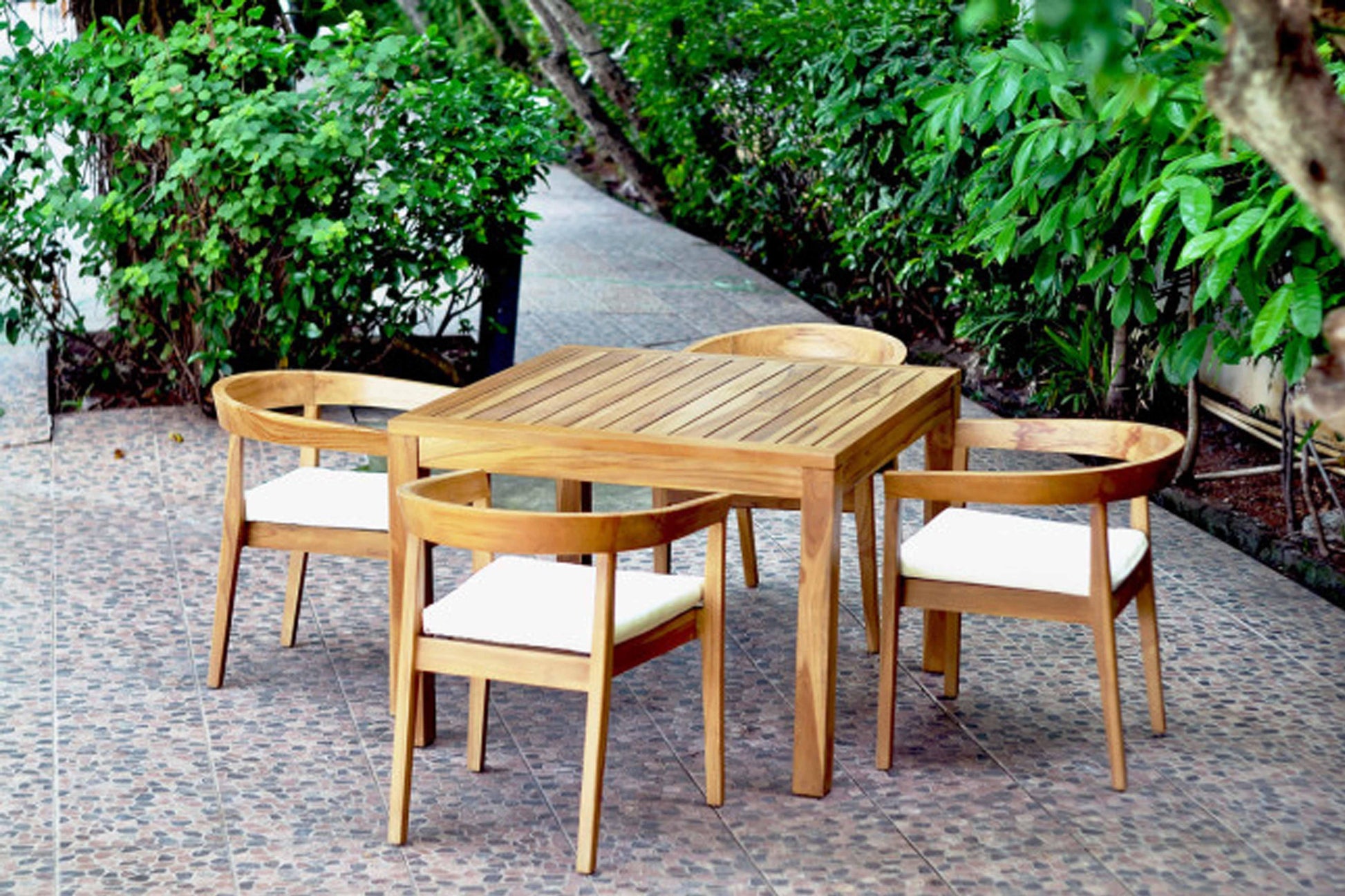 Bali 5 PC Dining Set SKU: PJO-3601-NAT-5DA - Venini Furniture 