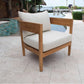 Bali Lounge Chair w/beige cushion SKU: PJO-3601-NAT-LC - Venini Furniture 