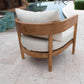 Bali Lounge Chair w/beige cushion SKU: PJO-3601-NAT-LC - Venini Furniture 