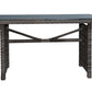 Graphite Rectangular High Coffee Table w/grey tempered glass SKU: PJO-1601-GRY-RC - Venini Furniture 