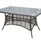 Graphite 36" x 60" Rectangular Table w/grey tempered glass SKU: PJO-1601-GRY-RT - Venini Furniture 