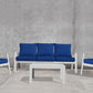 Azores 4 PC Seating Set w/navy blue cushions - Venini Furniture 