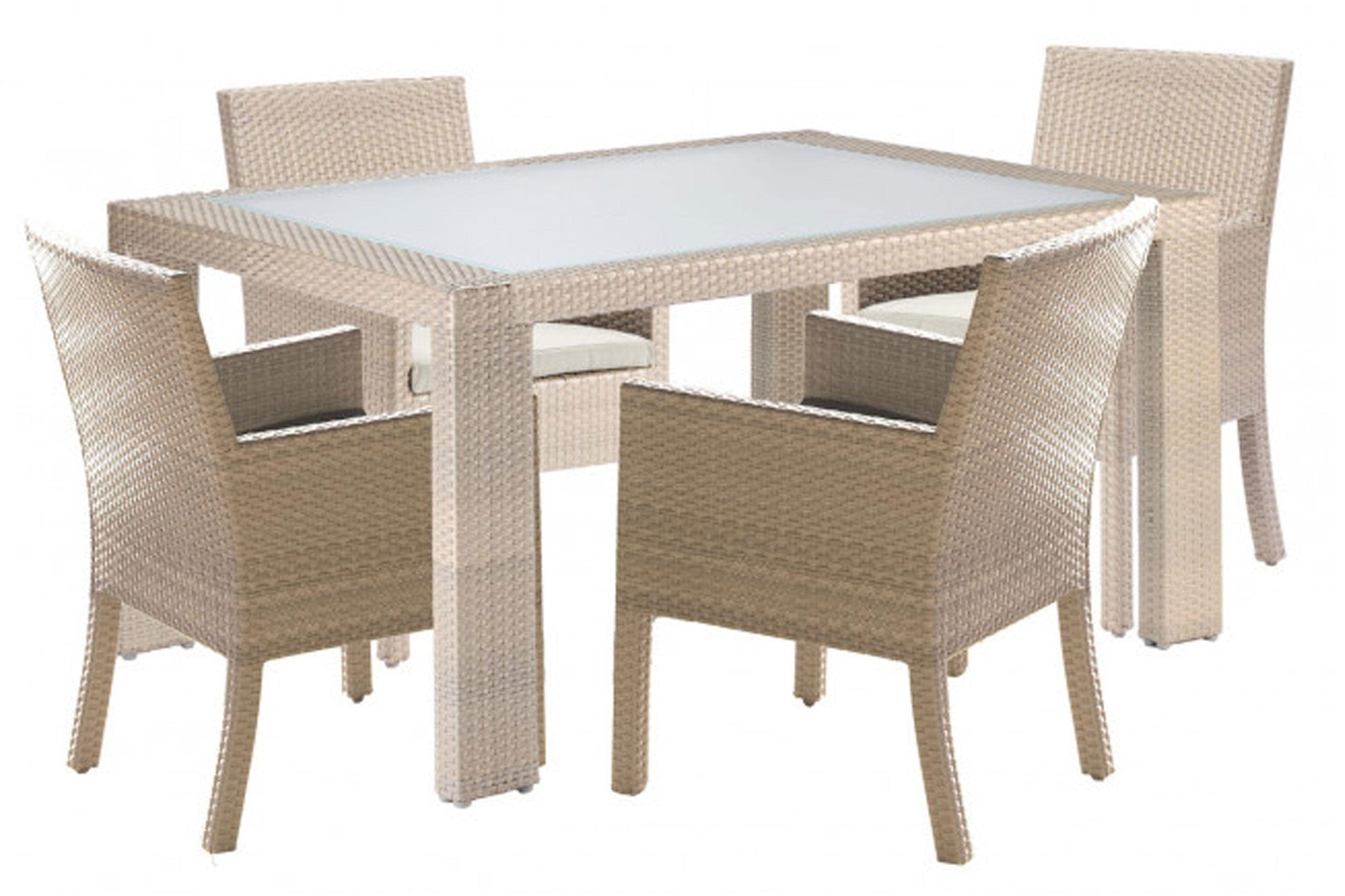 Cubix 5 PC Armchair Dining Set SKU: 902-1349-KBU-5DA - Venini Furniture 