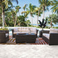 Samoa 5 PC Seating Set w/off-white cushions SKU: 901-1347-ATQ-5PS - Venini Furniture 