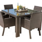 Samoa 5 PC Armchair Dining Set SKU: 901-1347-ATQ-5DA - Venini Furniture 