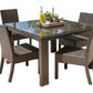 Samoa 5 PC Side Chair Dining Set SKU: 901-1347-ATQ-5DS - Venini Furniture 