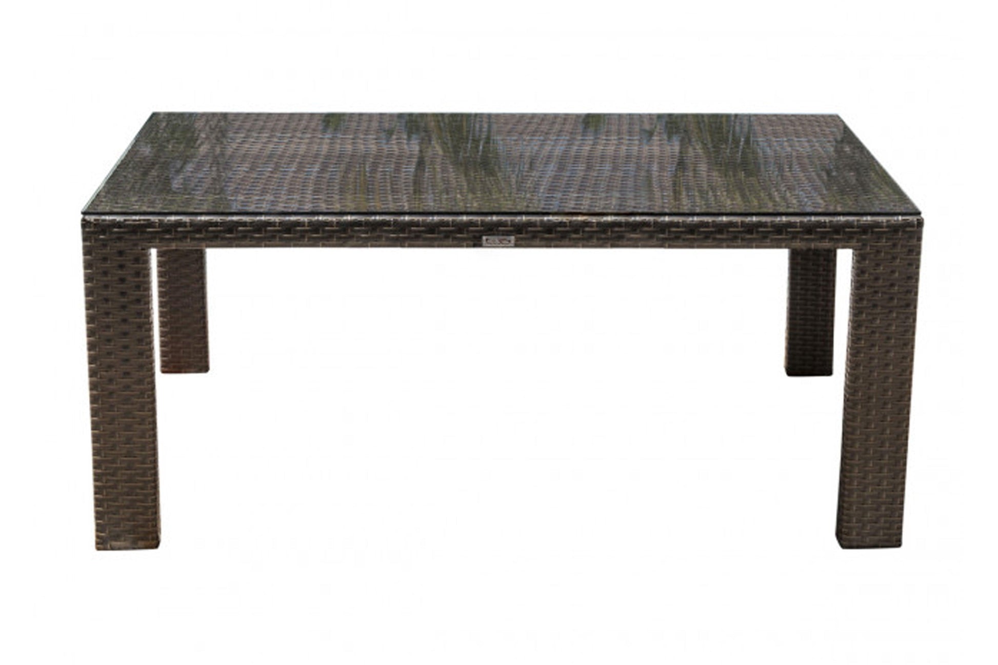 Samoa Rectangular Woven Dining Table SKU: 901-3347-ATQ-RT - Venini Furniture 