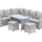 Santorini 5 PC Sectional Dining Set w/cushion SKU: 895-3215F-WW-5PC - Venini Furniture 