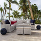 Santorini 5 PC Sectional Dining Set w/cushion SKU: 895-3215F-WW-5PC - Venini Furniture 