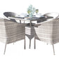 Santorini 5 PC Dining Set SKU: 895-1130-WW-5DA - Venini Furniture 