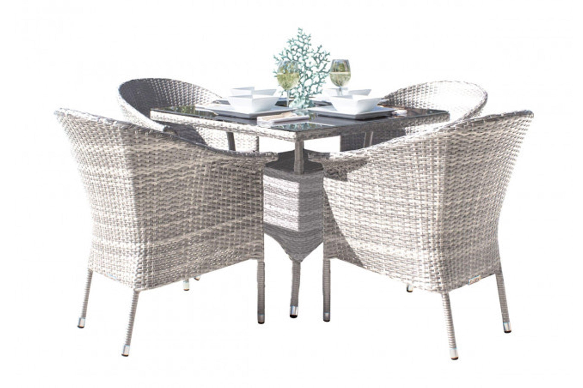 Santorini 5 PC Dining Set SKU: 895-1130-WW-5DA - Venini Furniture 