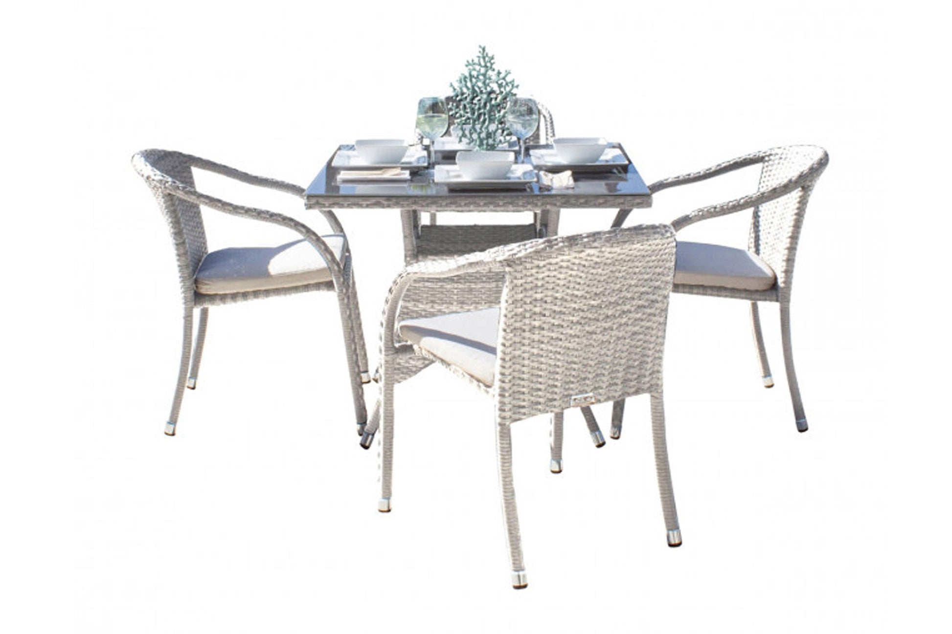 Santorini 5 PC Dining Set SKU: 895-1147-WW-5DA - Venini Furniture 