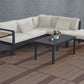 Sandcastle 5 PC Sectional Set w/off-white cushions SKU: PJO-2601-GRY-SET - Venini Furniture 