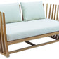 Throne Teak Sofa w/off-white cushions - Venini Furniture 