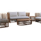 Throne Teak 5 PC Seating Set w/off-white cushions - Venini Furniture 