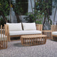 Throne Teak 5 PC Seating Set w/off-white cushions - Venini Furniture 