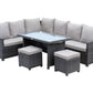 Spectrum 5 PC Sectional Dining Set w/cushion SKU: 890-3215F-GRY-5PC - Venini Furniture 