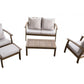 Sunset Cay 5 PC Settee w/beige cushions SKU: 819-1268-NAT - Venini Furniture 