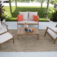 Sunset Cay 5 PC Settee w/beige cushions SKU: 819-1268-NAT - Venini Furniture 