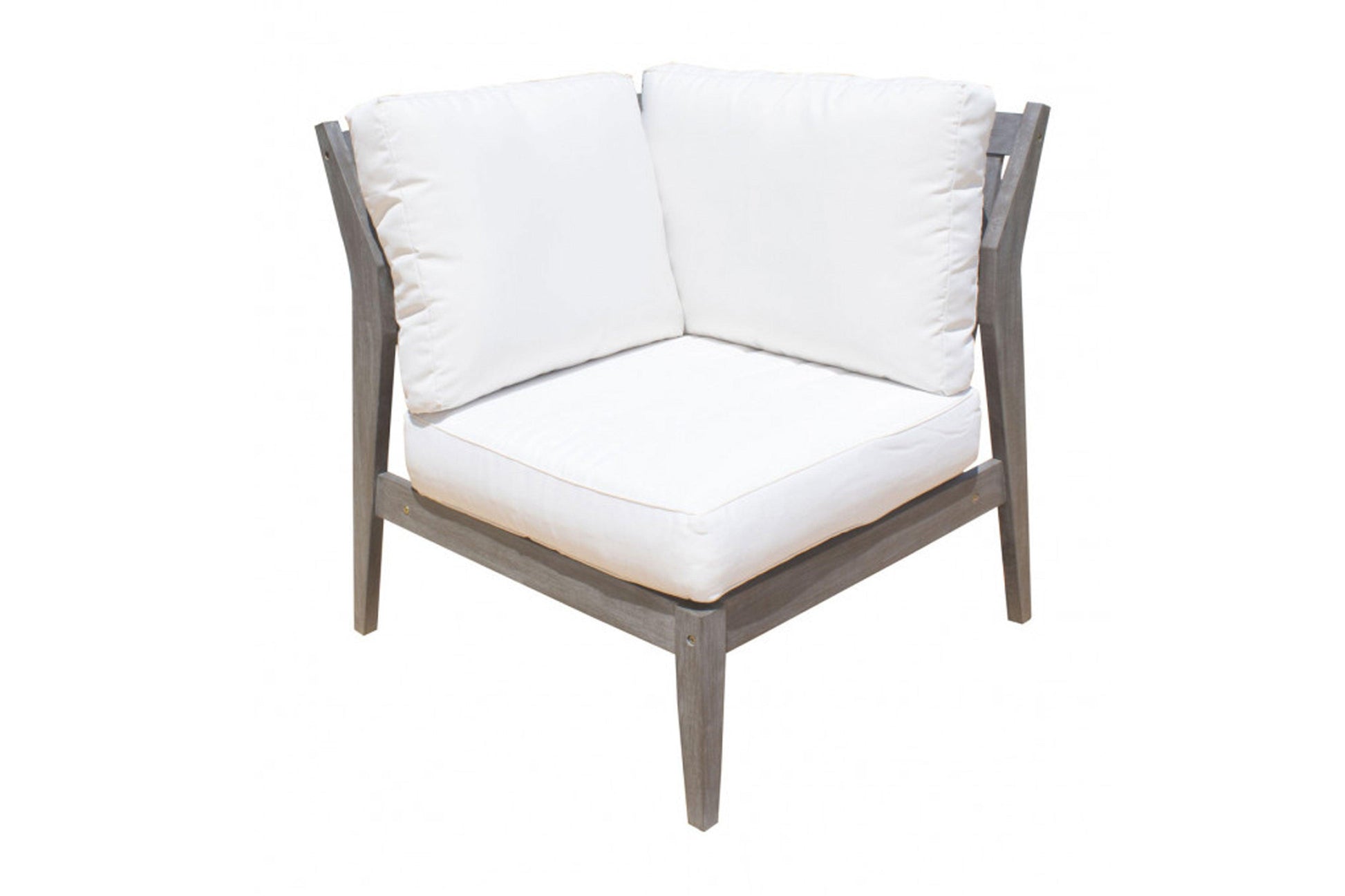 Poolside Corner w/off-white cushion SKU: PJO-2701-GRY-C - Venini Furniture 