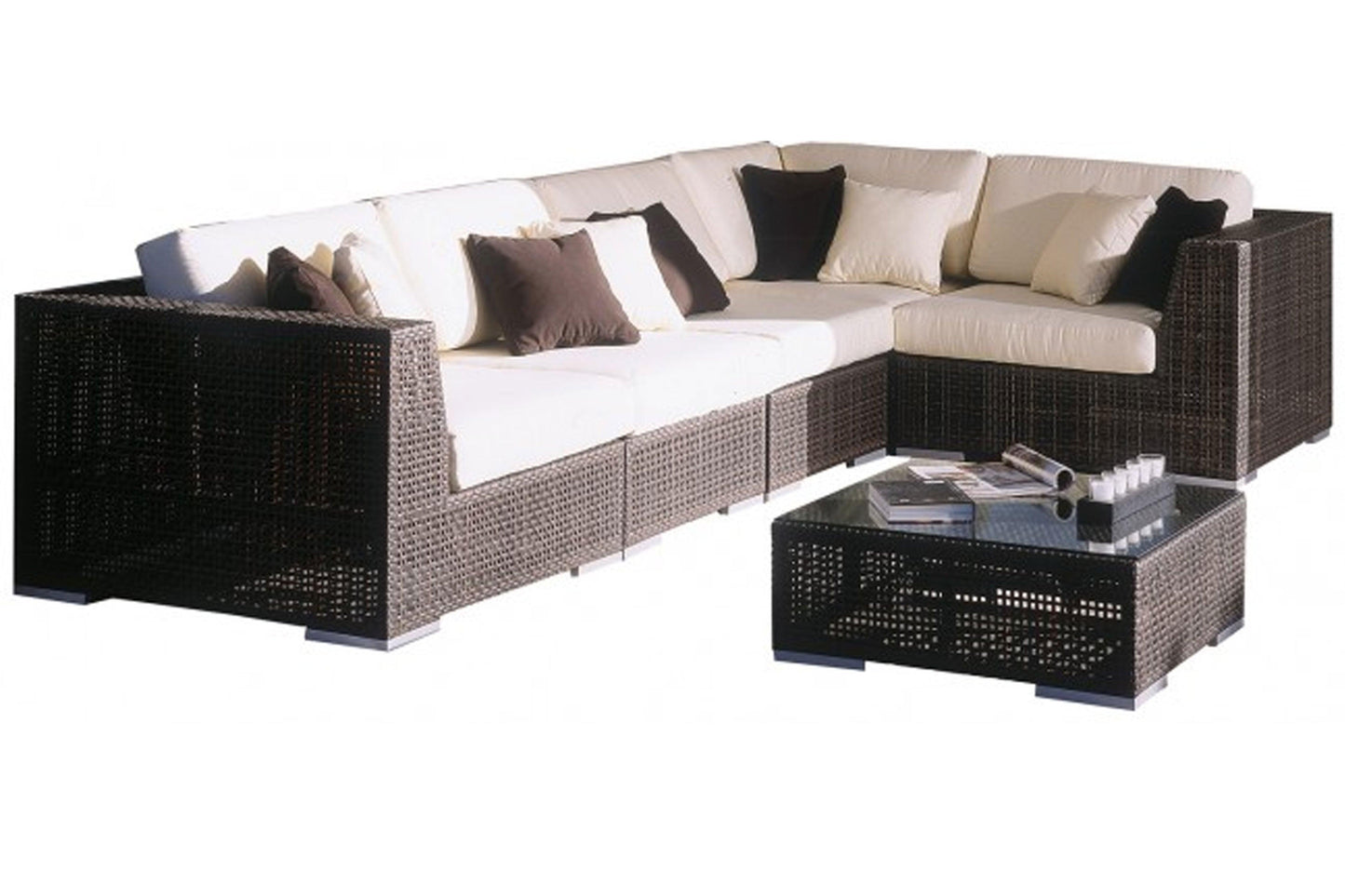 Atlantis 6 PC Sectional Set Deep Seating Set - Venini Furniture 