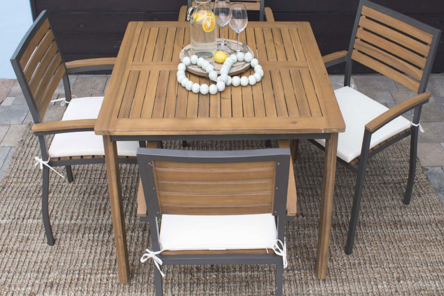 Boca Grande 5 PC Dining Set SKU: PJO-3201-GRY-5DA - Venini Furniture 