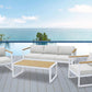 Dana Point 4 PC Seating Set w/beige cushions SKU: PJO-3101-WHT-4PC - Venini Furniture 