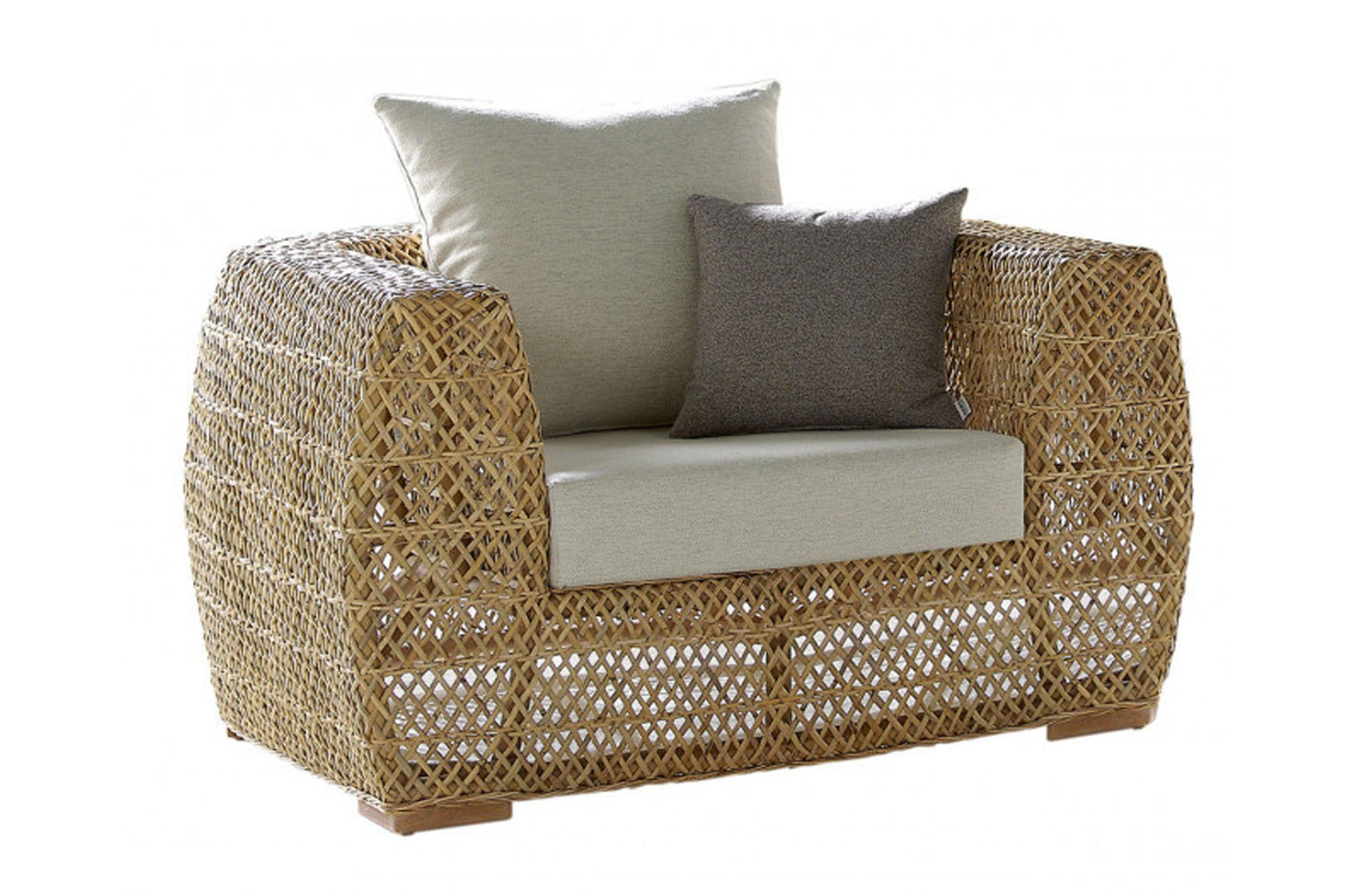 Sumatra Lounge Chair w/beige cushion - Venini Furniture 