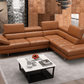 A761 Italian Leather Sectional in Caramel - Venini Furniture 